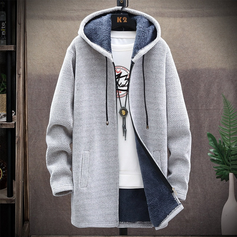 Male Slim Autumn Winter Long Coat Jacket Outerwear