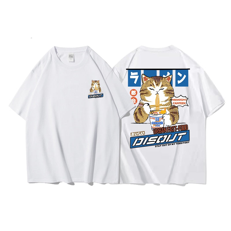 Japanese Privathinker Cat Men/Women Oversized T-Shirts