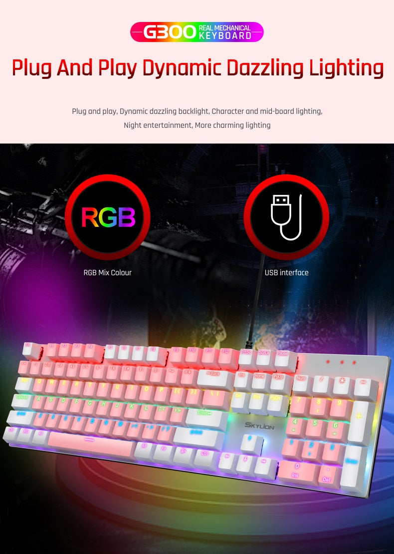 G300 Real Mechanical Gaming Keyboard Wired