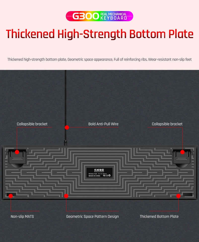 G300 Real Mechanical Gaming Keyboard Wired