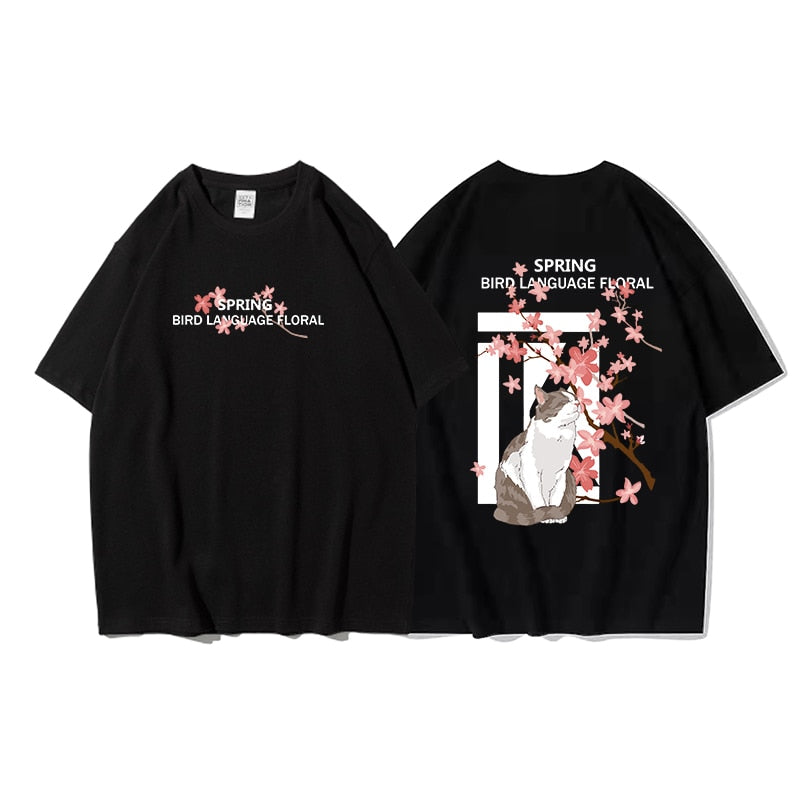 Japanese Privathinker Cat Men/Women Oversized T-Shirts