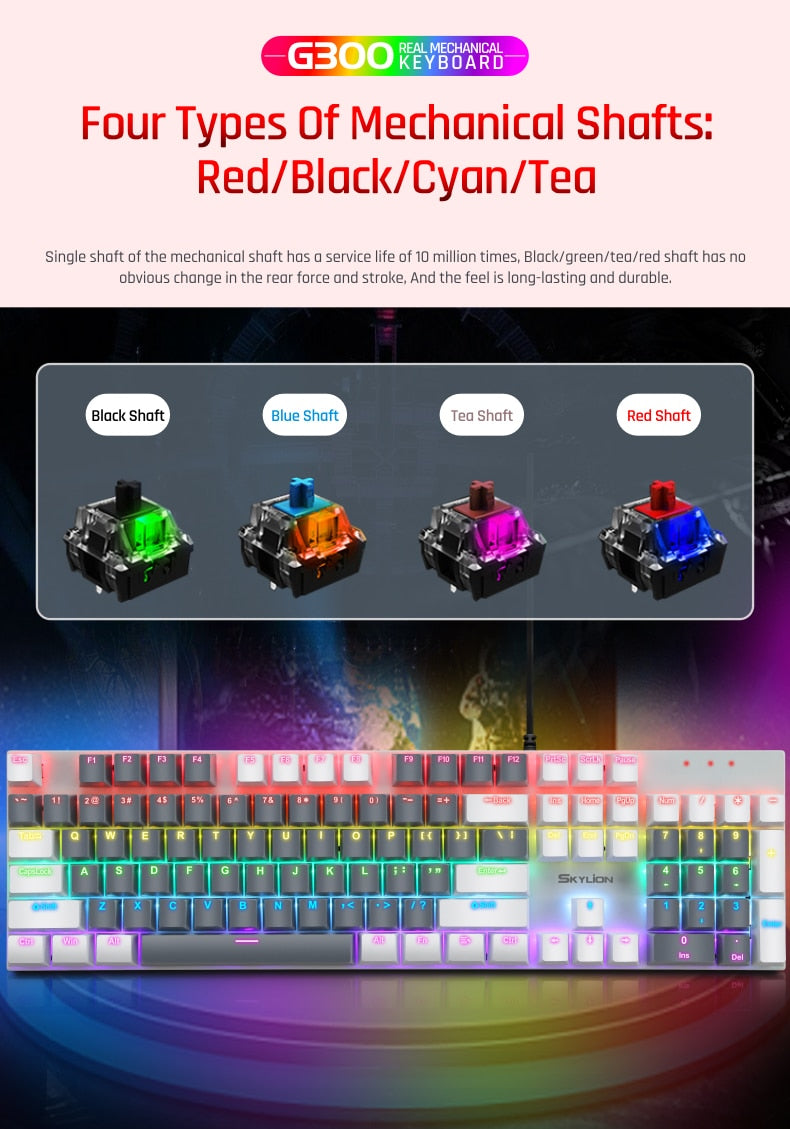 G300 Real Mechanical Gaming Keyboard Wired