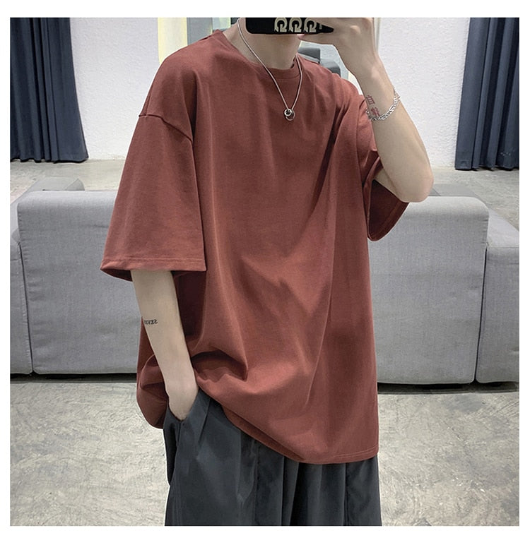 100% Cotton Half Sleeve Loose T-shirt